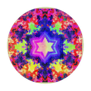 Modernes, farbiges Muster Schneidebrett