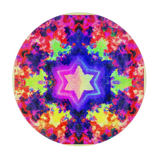 Modernes, farbiges Muster Schneidebrett (Vorderseite)