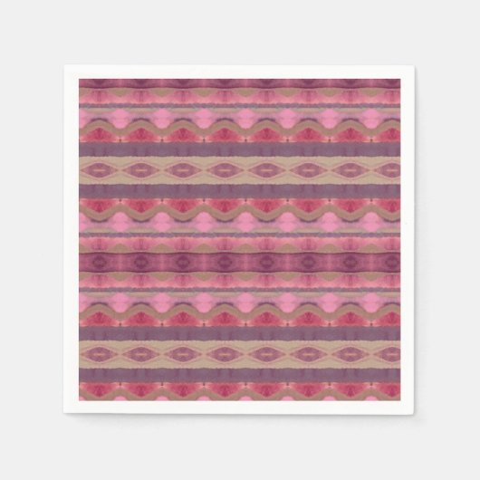 Modernes, farbiges Muster Serviette (Vorderseite)