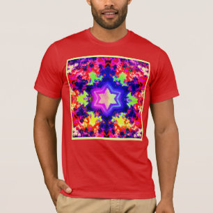 Modernes, farbiges Muster T-Shirt