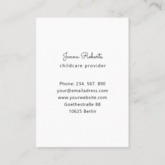 Modernes, farbiges Muster Visitenkarte (Rückseite)