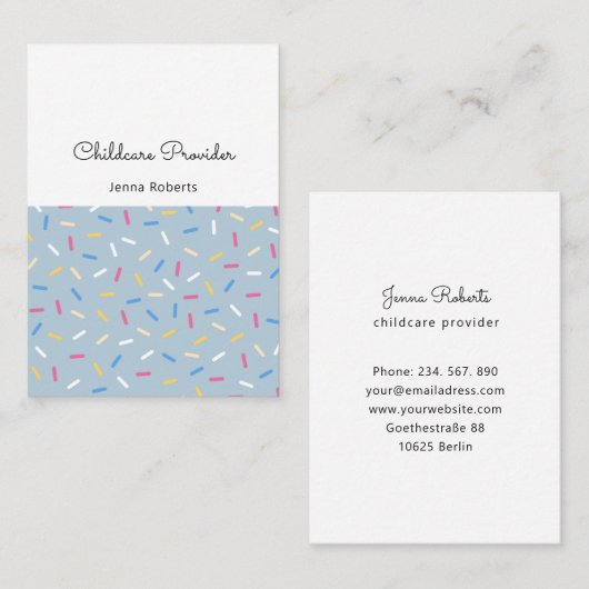 Modernes, farbiges Muster Visitenkarte (Vorne/Hinten)