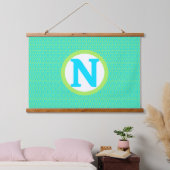 modernes farbiges Muster Wandteppich Mit Holzrahmen (Schlafzimmer)