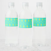 modernes farbiges Muster Wasserflaschenetikett (Flaschen)