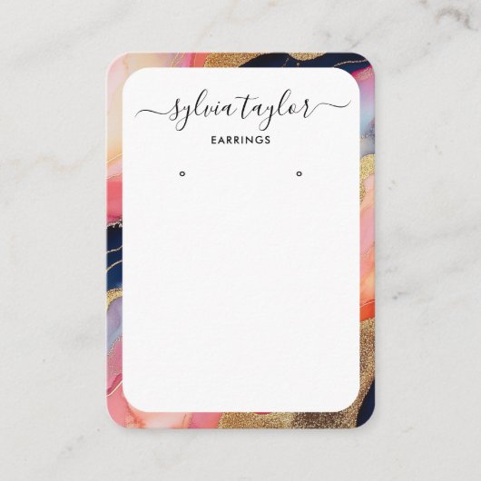 modernes farbiges Ohrring-Logo Visitenkarte (Vorderseite)