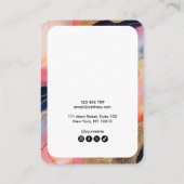 modernes farbiges Ohrring-Logo Visitenkarte (Rückseite)