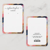 modernes farbiges Ohrring-Logo Visitenkarte (Vorne/Hinten)