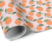 Modernes, farbiges Orangenmuster Geschenkpapier (Rolleneckpunkt)