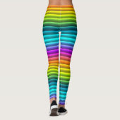 Modernes, farbiges Regenbogenmuster Leggings (Rückseite)
