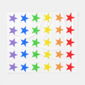 Modernes, farbiges Sternmuster Fleecedecke (Vorderseite (Horizontal))