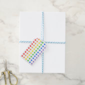 Modernes, farbiges Sternmuster Geschenkanhänger (Mit Garn)