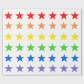 Modernes, farbiges Sternmuster Geschenkpapier (Flach)