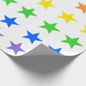 Modernes, farbiges Sternmuster Geschenkpapier (Ecke)