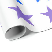 Modernes, farbiges Sternmuster Geschenkpapier (Rolleneckpunkt)