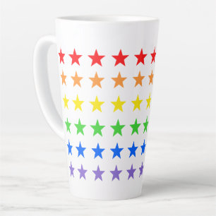 Modernes, farbiges Sternmuster Milchtasse
