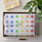 Modernes, farbiges Sternmuster Seidenpapier (Geschenk)