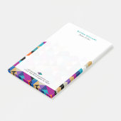 Modernes, farbiges Triangle geometrisches Muster Post-it Klebezettel (angewinkelt)