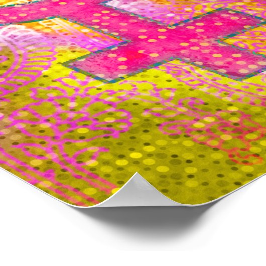 Modernes farbiges Venus-Symbol Poster (Ecke)