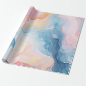 Modernes, farbiges Wasserfarbmuster Geschenkpapier (Ungerollt)