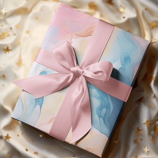 Modernes, farbiges Wasserfarbmuster Geschenkpapier