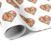 Modernes, farbiges, weißes Muster Geschenkpapier (Rolleneckpunkt)