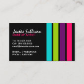 Modernes FarbMaskenbildner-Monogramm Visitenkarte (Rückseite)