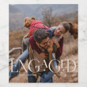 Modernes Farbüberlagerungs-Tool für 1 Foto Verlobu Weinetikett (Einzelnes Label)