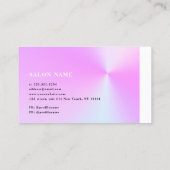 Modernes Farbverlauf bunt holografisches Make-up & Visitenkarte (Rückseite)
