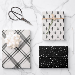 Modernes Farmhouse-Urlaubspapier Geschenkpapier Set