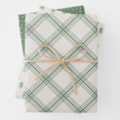 Modernes Farmhouse-Urlaubspapier - grün Geschenkpapier Set (Beispiel)