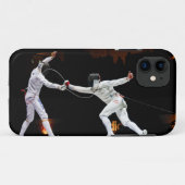 Modernes Fechtenklinge-Kämpfen Doppel Case-Mate iPhone Hülle (Rückseite (Horizontal))