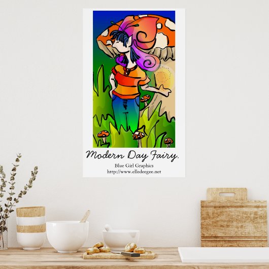 Modernes Fee Poster Print (Küche)