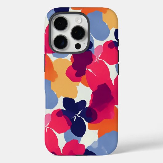 Modernes, feines Blumenmuster Case-Mate iPhone Hülle (Rückseite)