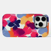 Modernes, feines Blumenmuster Case-Mate iPhone Hülle (Rückseite (Horizontal))