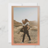 Modernes, feines Boho Gradienten Hochzeitsfest Fot Einladung (Rückseite)