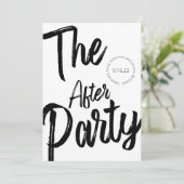 Modernes, feines Drehbuch Schwarz-weiß nach der Ho Einladung (Stehend Vorderseite)