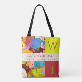 Modernes, feines, elegantes Monogramm Abstrakt Art Tasche (Rückseite)