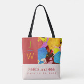 Modernes, feines, elegantes Monogramm Abstrakt Art Tasche (Rückseite)