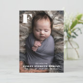 Modernes, feines erstes neues Baby-Foto Ankündigung (Stehend Vorderseite)