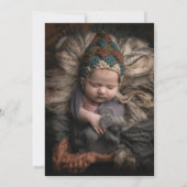 Modernes, feines erstes neues Baby-Foto Ankündigung (Rückseite)