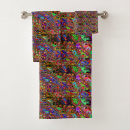 Modernes, feines, farbiges Design Badhandtuch Set