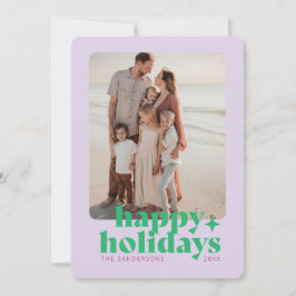 Modernes, feines Foto Lavendel Lila Graphic Feiertagskarte