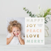 Modernes, feines Foto Weihnachten (Stehend Vorderseite)