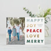 Modernes, feines Foto Weihnachten (Stehend Vorderseite)