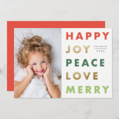 Modernes, feines Foto Weihnachten (Vorne/Hinten)