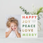 Modernes, feines Foto Weihnachten (Stehend Vorderseite)