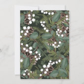 Modernes, feines grünes Brautparty Einladung (Rückseite)