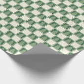 Modernes, feines grünes Weihnachtsmuster Geschenkpapier (Ecke)