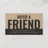 Modernes, feines Kraftpapier für einen Freundschaf Visitenkarte (Vorderseite)