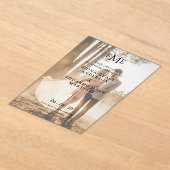 Modernes, feines Monogramm-Foto Moderne Hochzeit Acryleinladungen (Ablage )